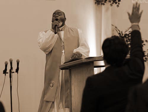 Giving a charge to newly ordained officials in the ministry